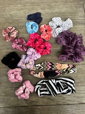 Kids Multi-Color Scrunchie and Headband Set